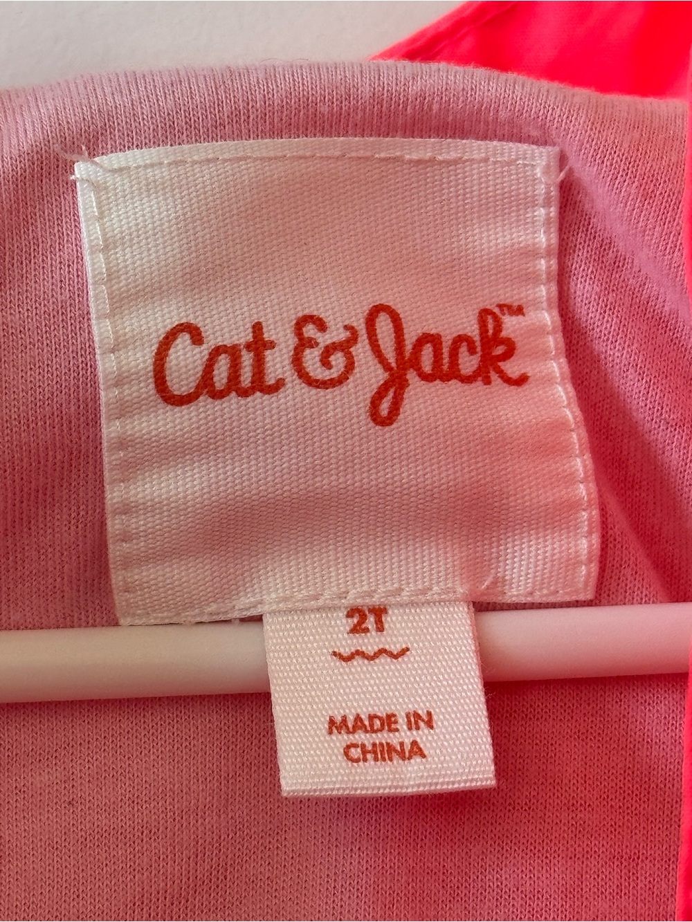 Cat & Jack Girl’s 2T Jacket Hooded Windbreaker Colorblock Pink & Blue - Picture 7 of 7